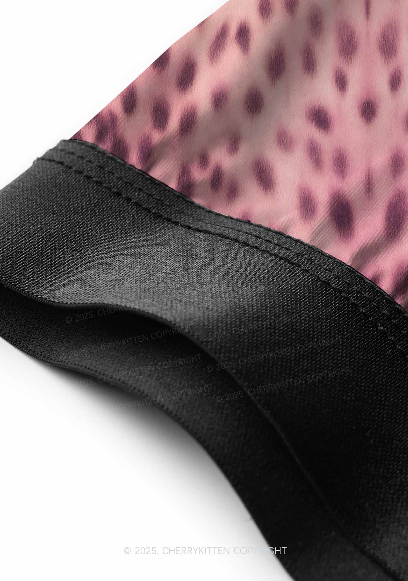 Pink Leopard Y2K Print Men Boxer Briefs Cherrykitten