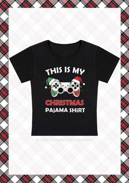 This Is My Christmas Pajama Shirt Baby Tee Cherrykitten