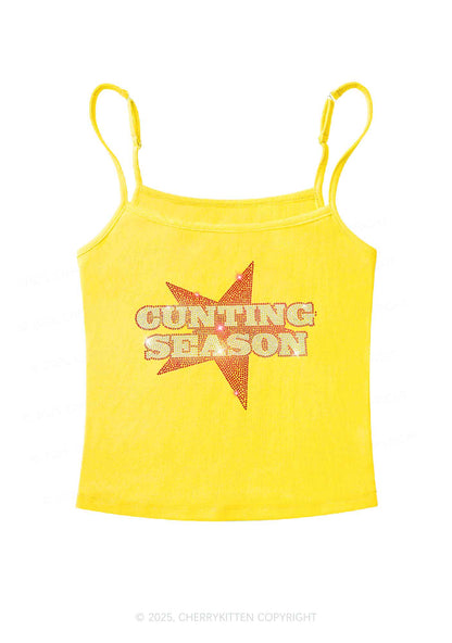 Rhinestone Cxxting Season Y2K Spaghetti Strap Cami Cherrykitten