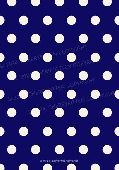 Classic Blue Dots Y2K Print Bikini Set Cherrykitten