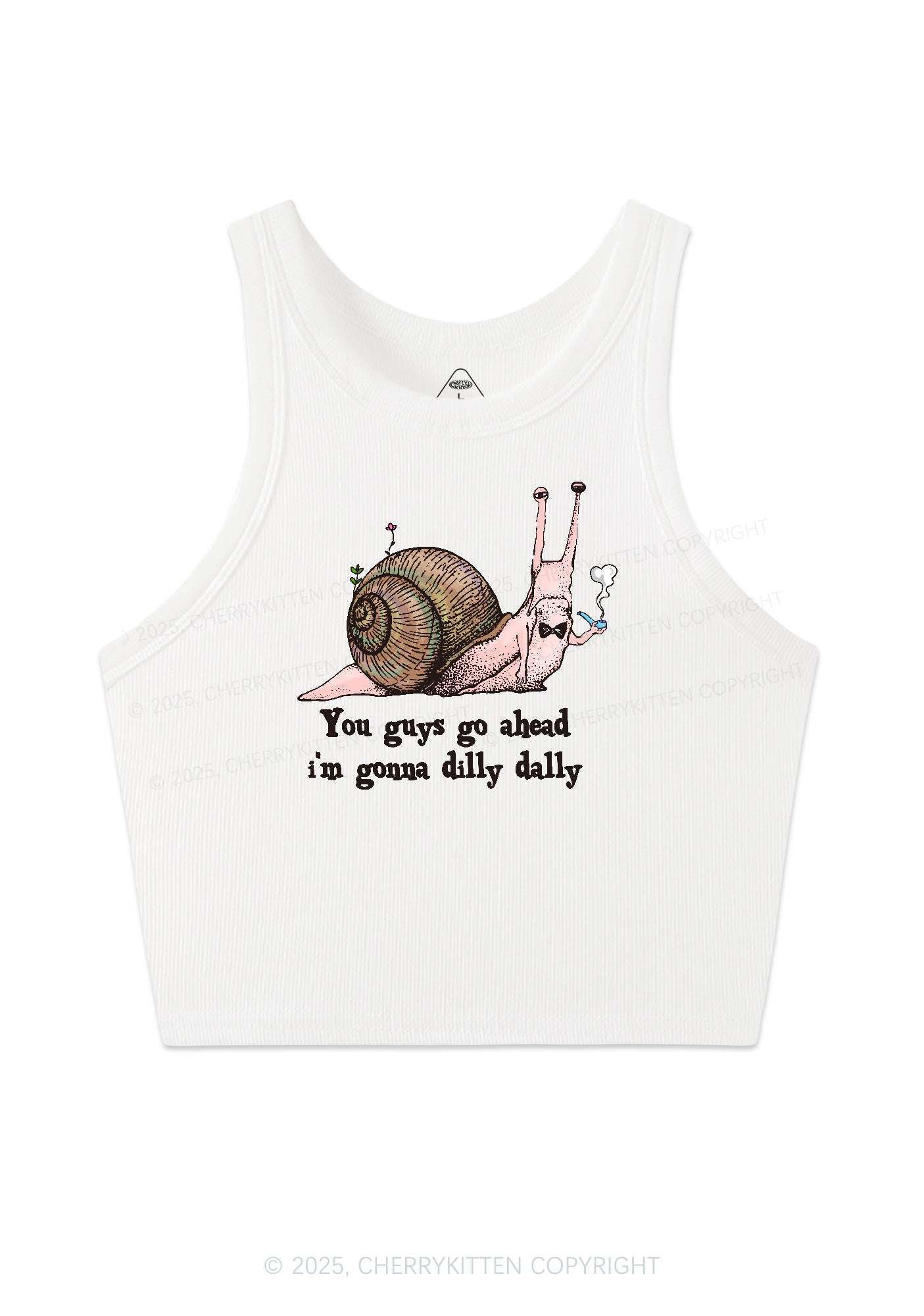 Im Gonna Dilly Dally Y2K Crop Tank Top Cherrykitten