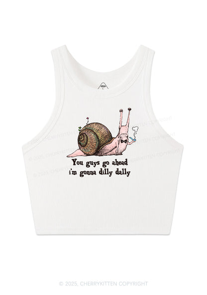 Im Gonna Dilly Dally Y2K Crop Tank Top Cherrykitten