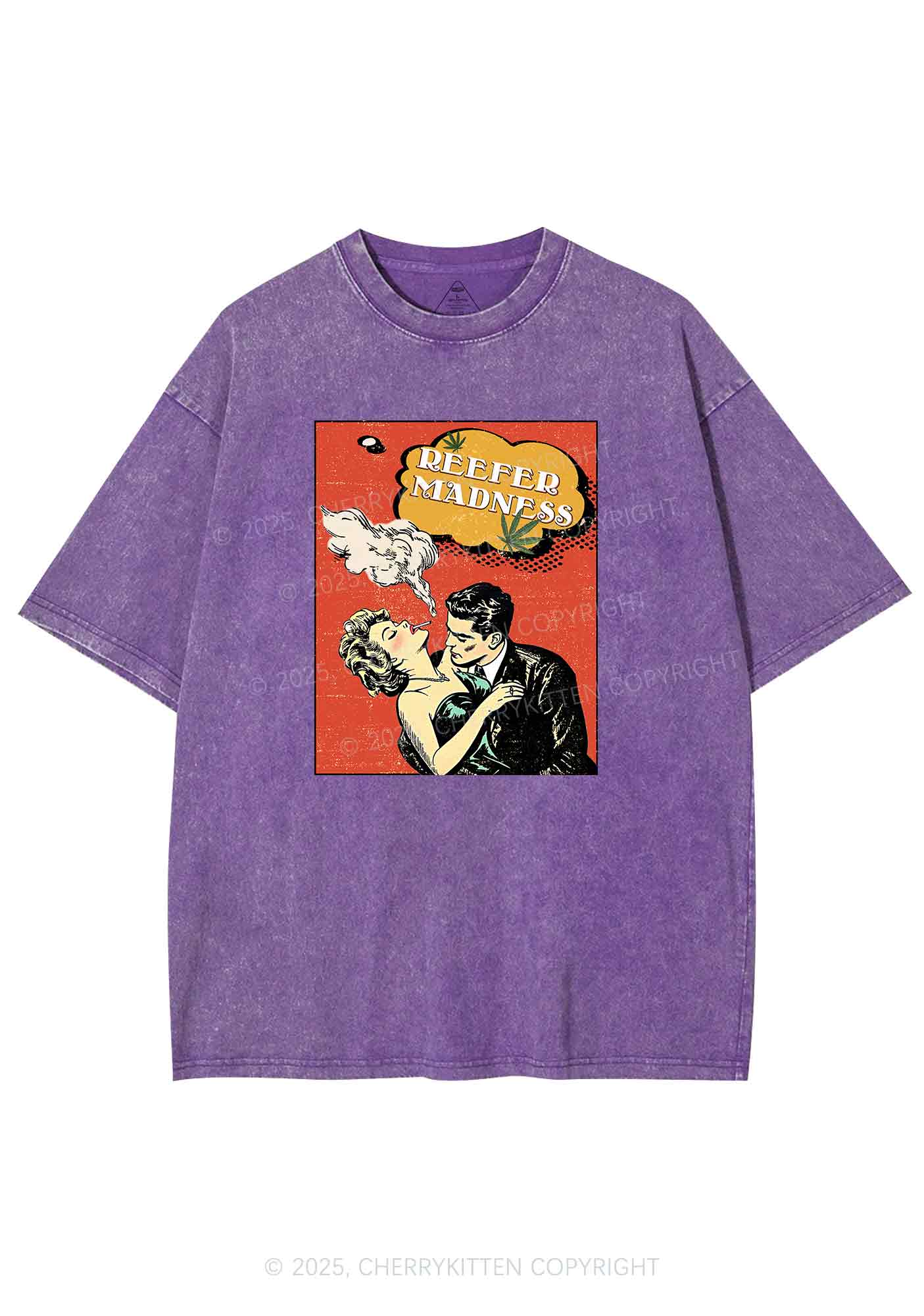 Smoke Madness Y2K Shirts Washed Tee Cherrykitten