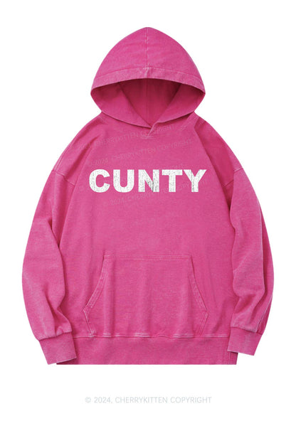 Cunty Y2K Washed Hoodie Cherrykitten