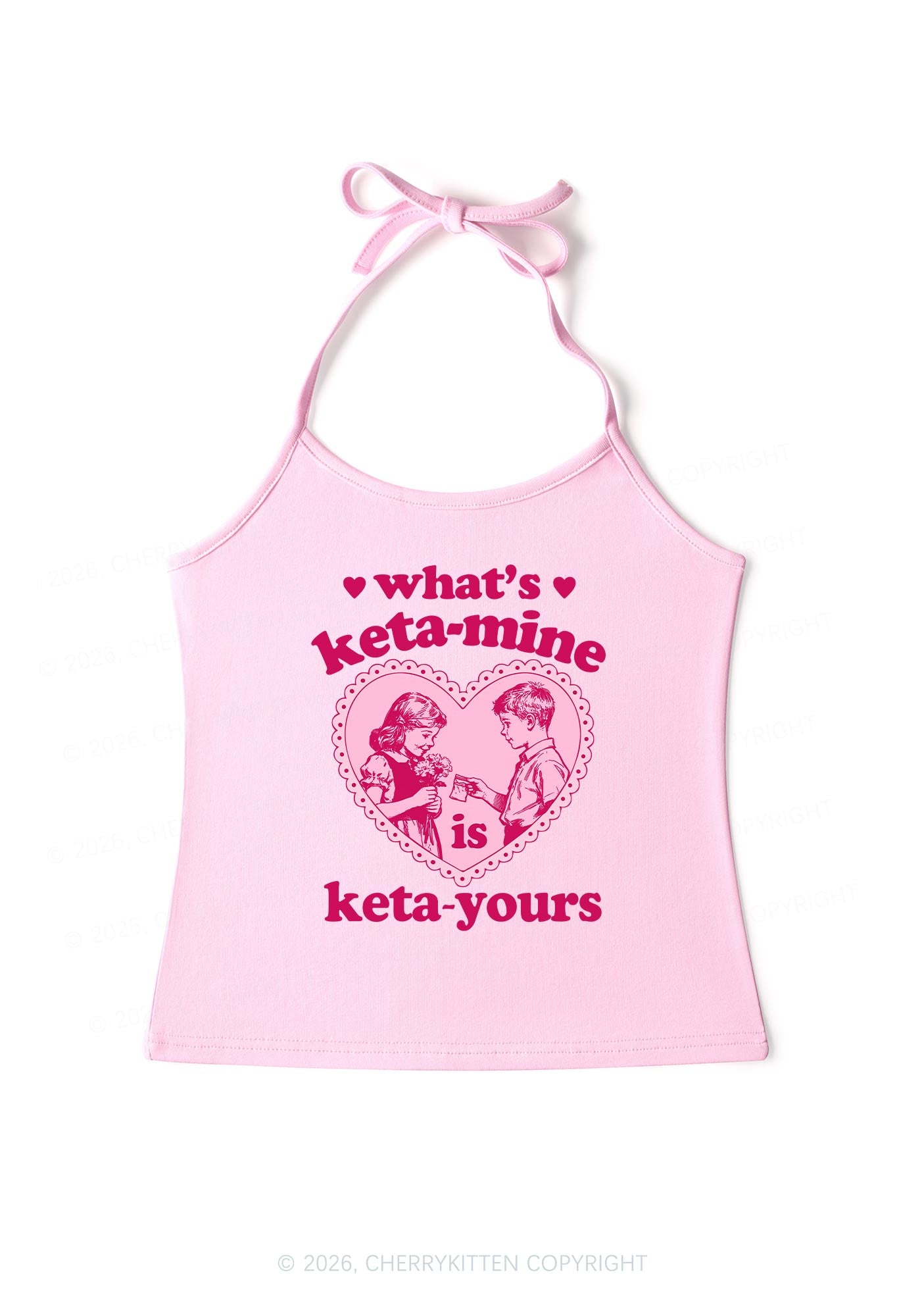 Whats Kxxamine Y2K Halter Neck Cami Cherrykitten