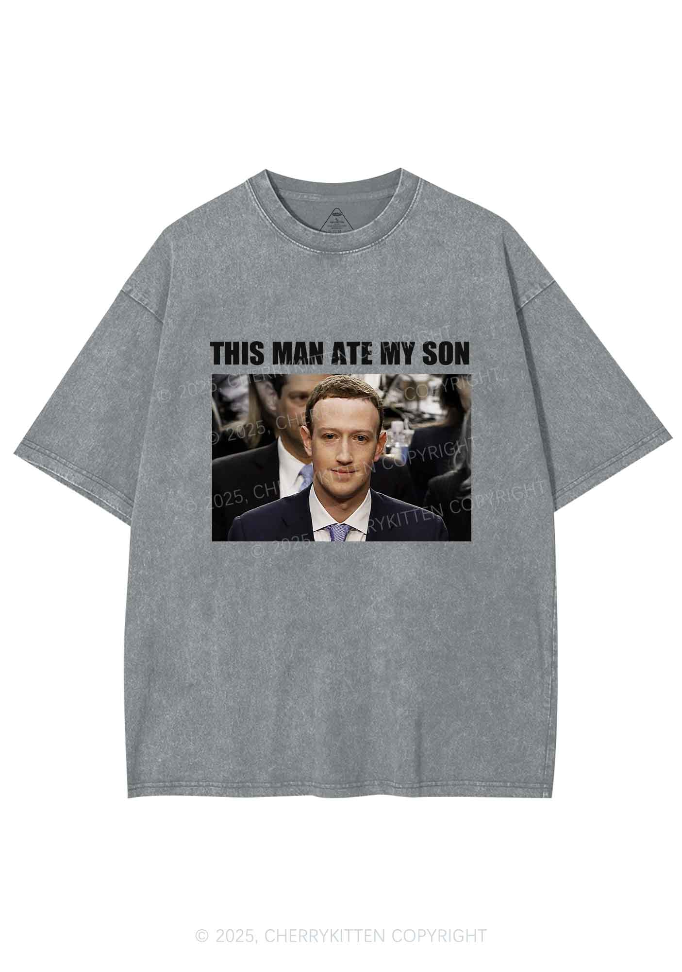 This Man Ate My Son Y2K Shirts Washed Tee Cherrykitten