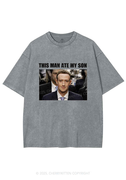 This Man Ate My Son Y2K Shirts Washed Tee Cherrykitten