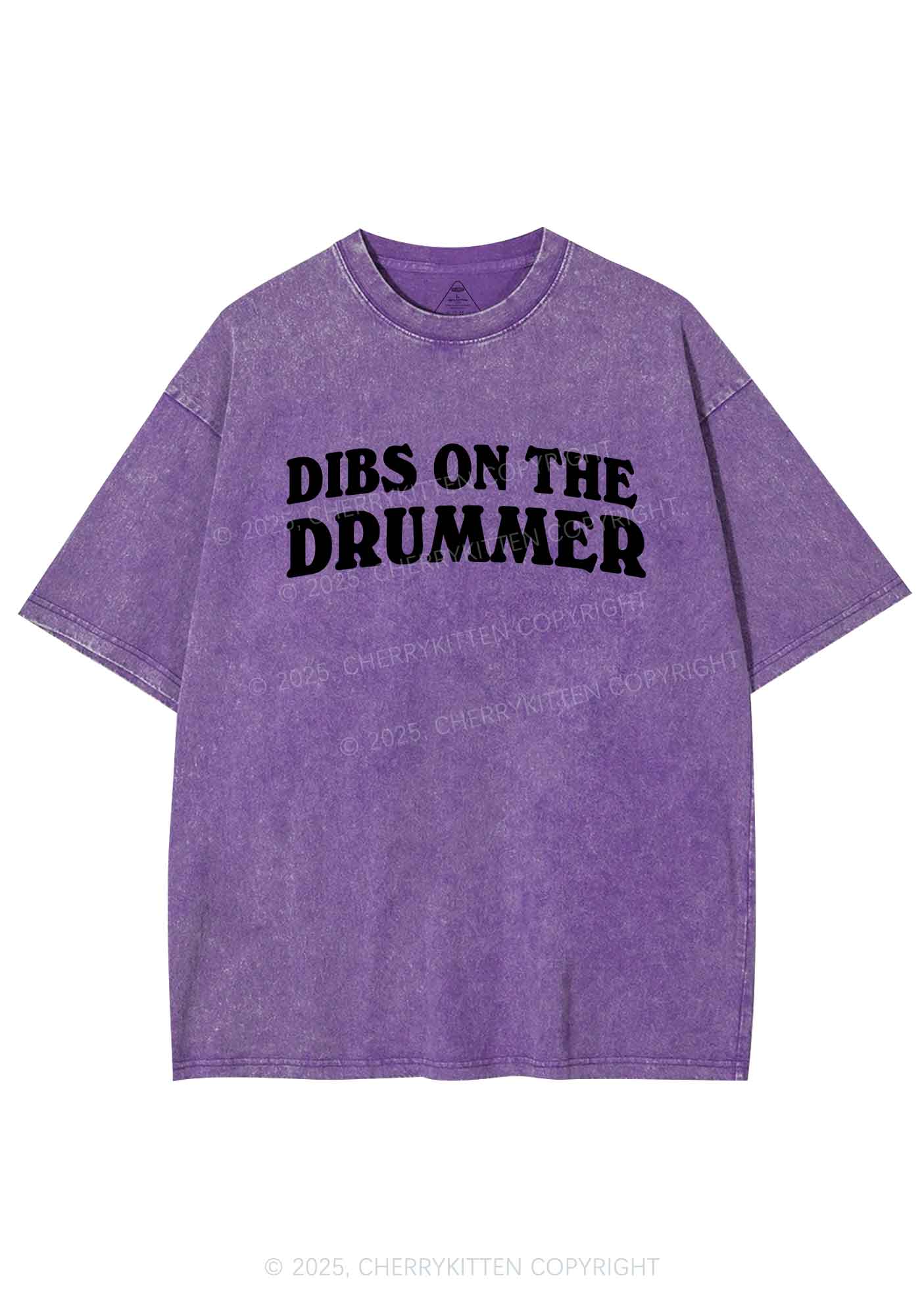 Dibs On The Drummer Y2K Shirts Washed Tee Cherrykitten