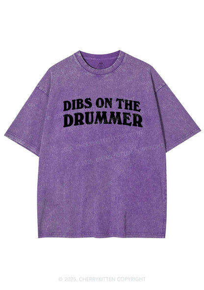 Dibs On The Drummer Y2K Shirts Washed Tee Cherrykitten