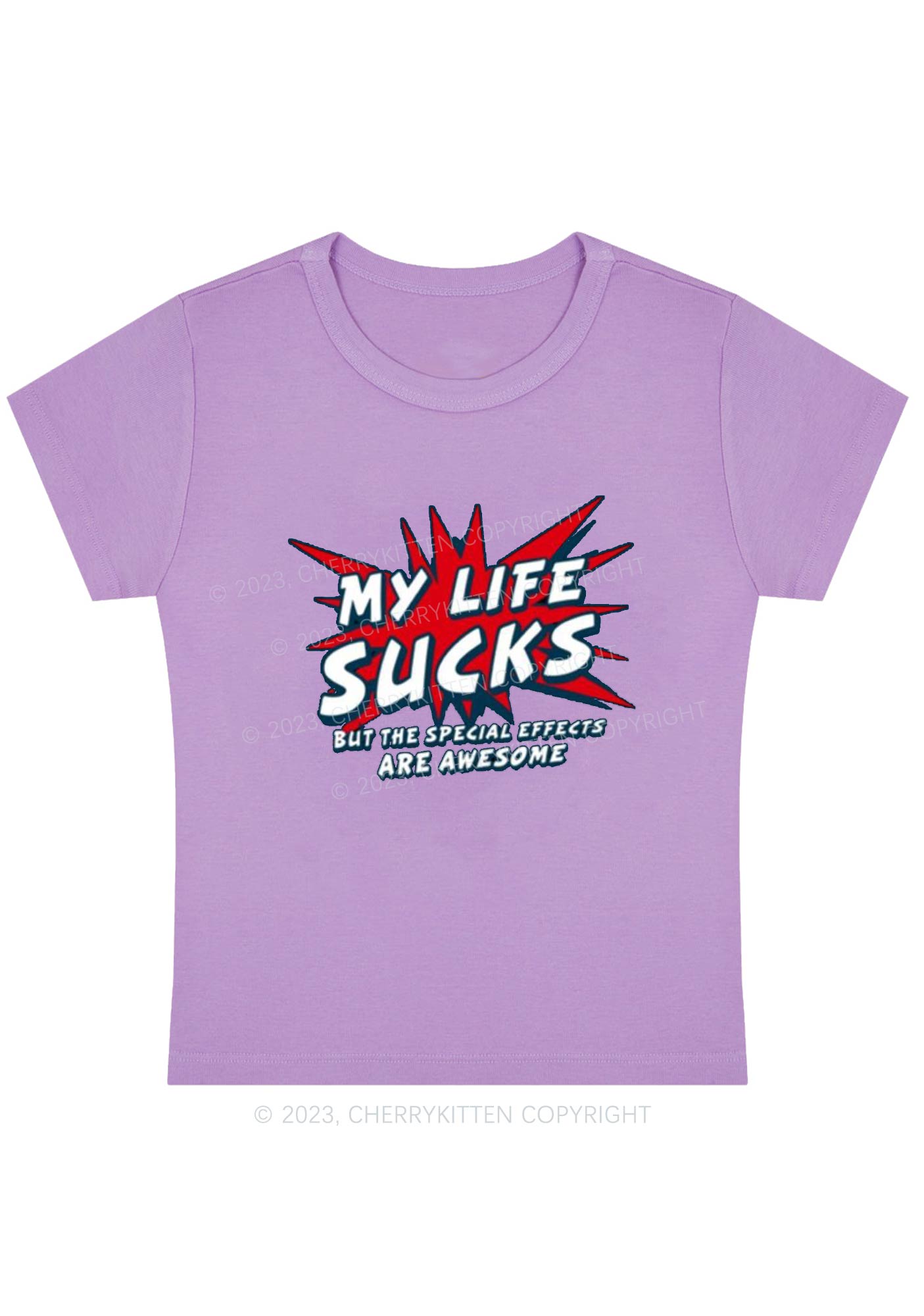 Curvy The Special Effects Are Awesome Baby Tee Cherrykitten
