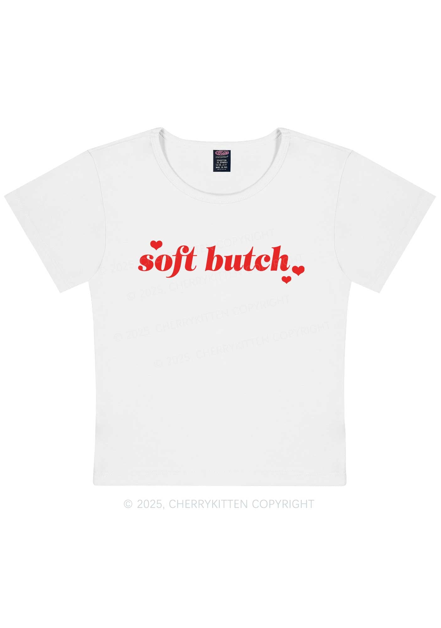 Soft Butch Y2K Baby Tee Cherrykitten