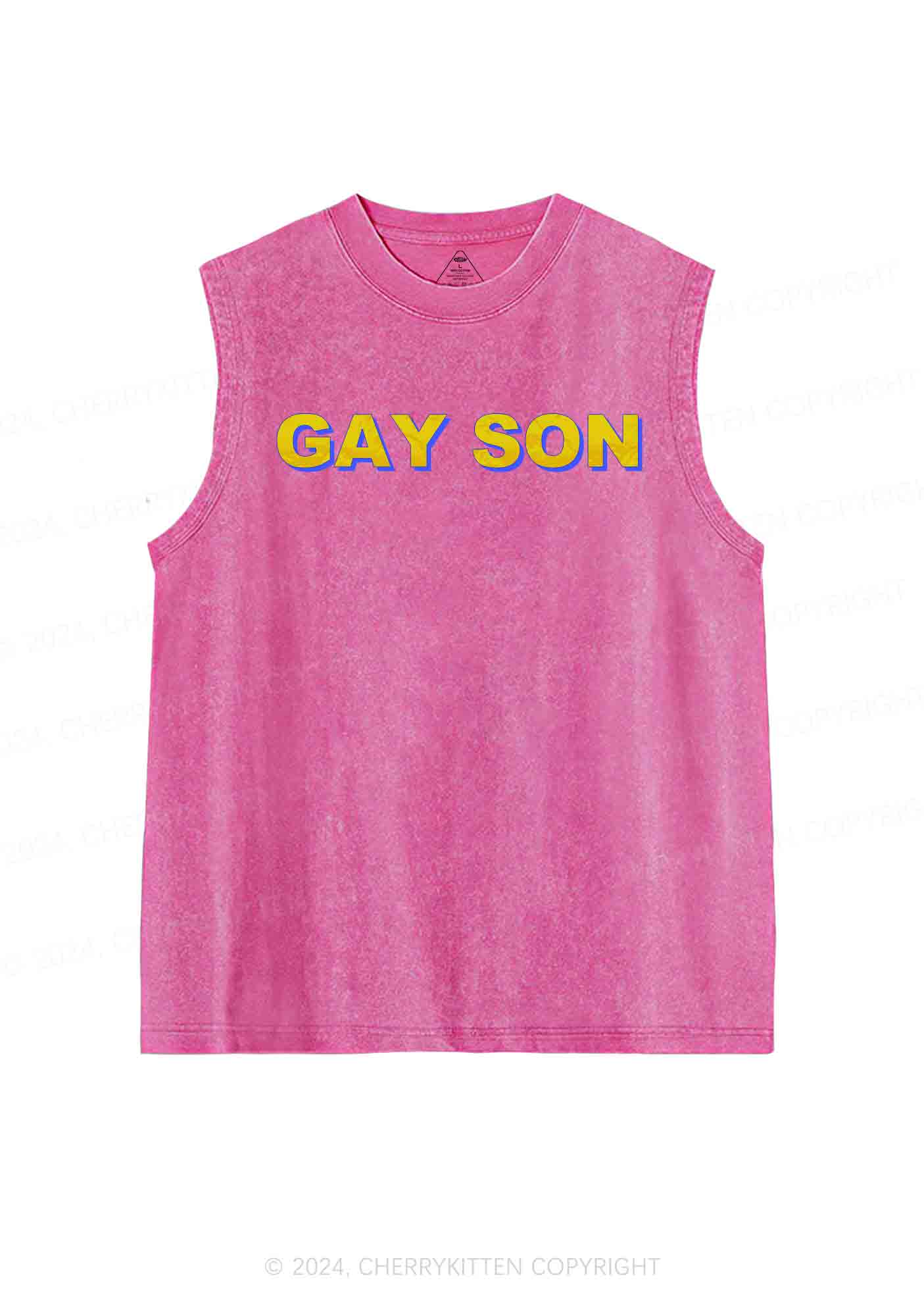 Gay Son Y2K Washed Tank Cherrykitten