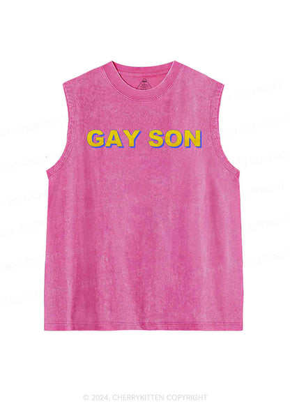 Gay Son Y2K Washed Tank Cherrykitten