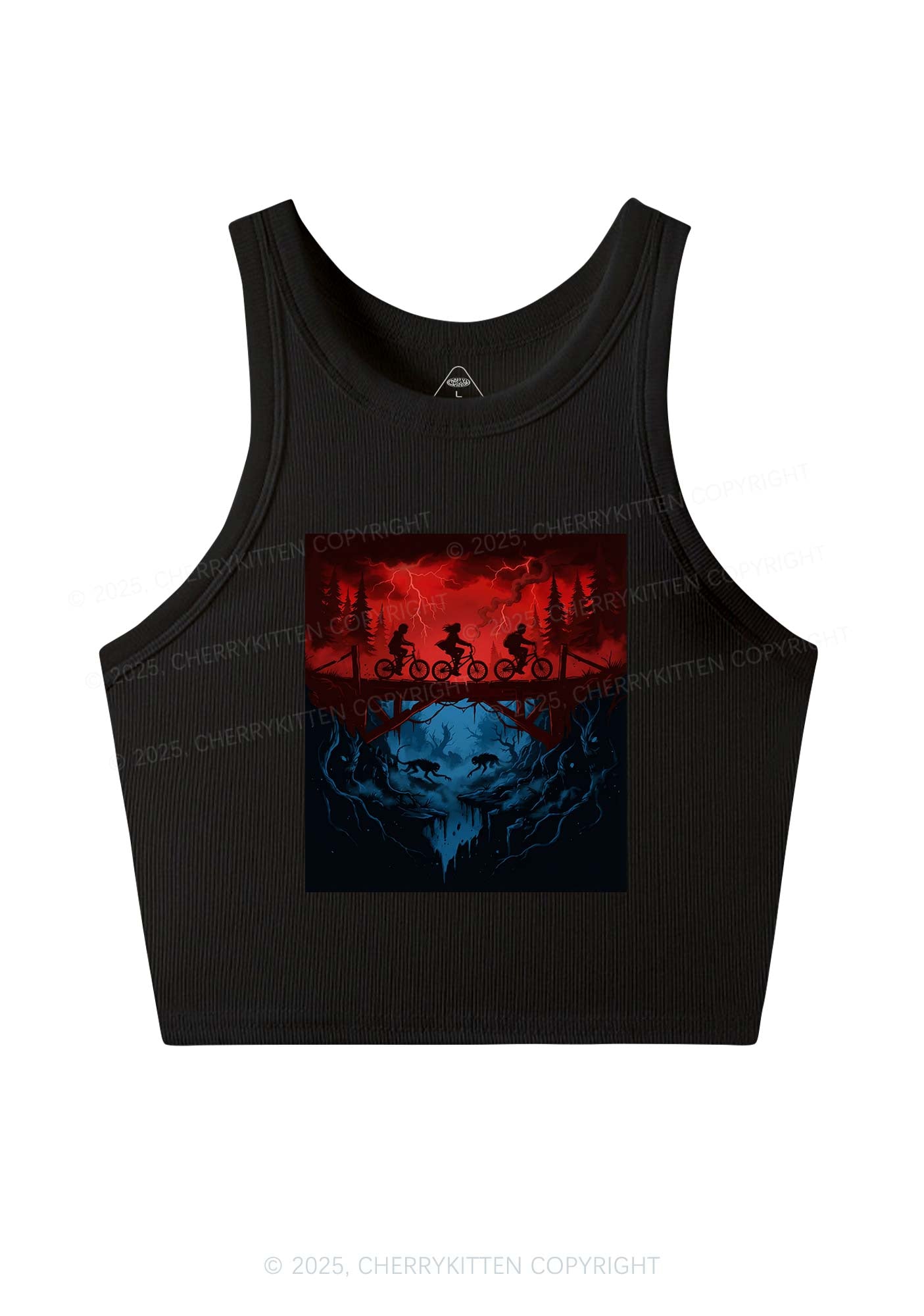 Red Storm Riders Y2K Crop Tank Top Cherrykitten