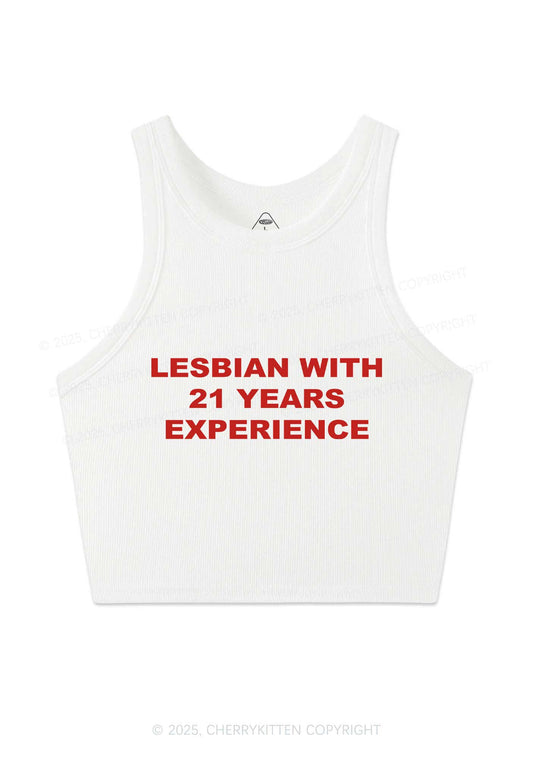 Custom Lesbian Experience Pride Y2K Crop Tank Top Cherrykitten