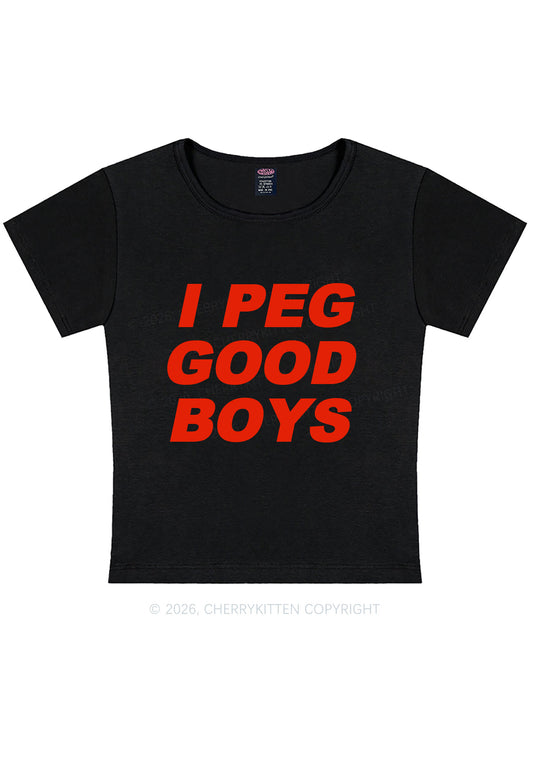 I Peg Good Boys Y2K Baby Tee Cherrykitten