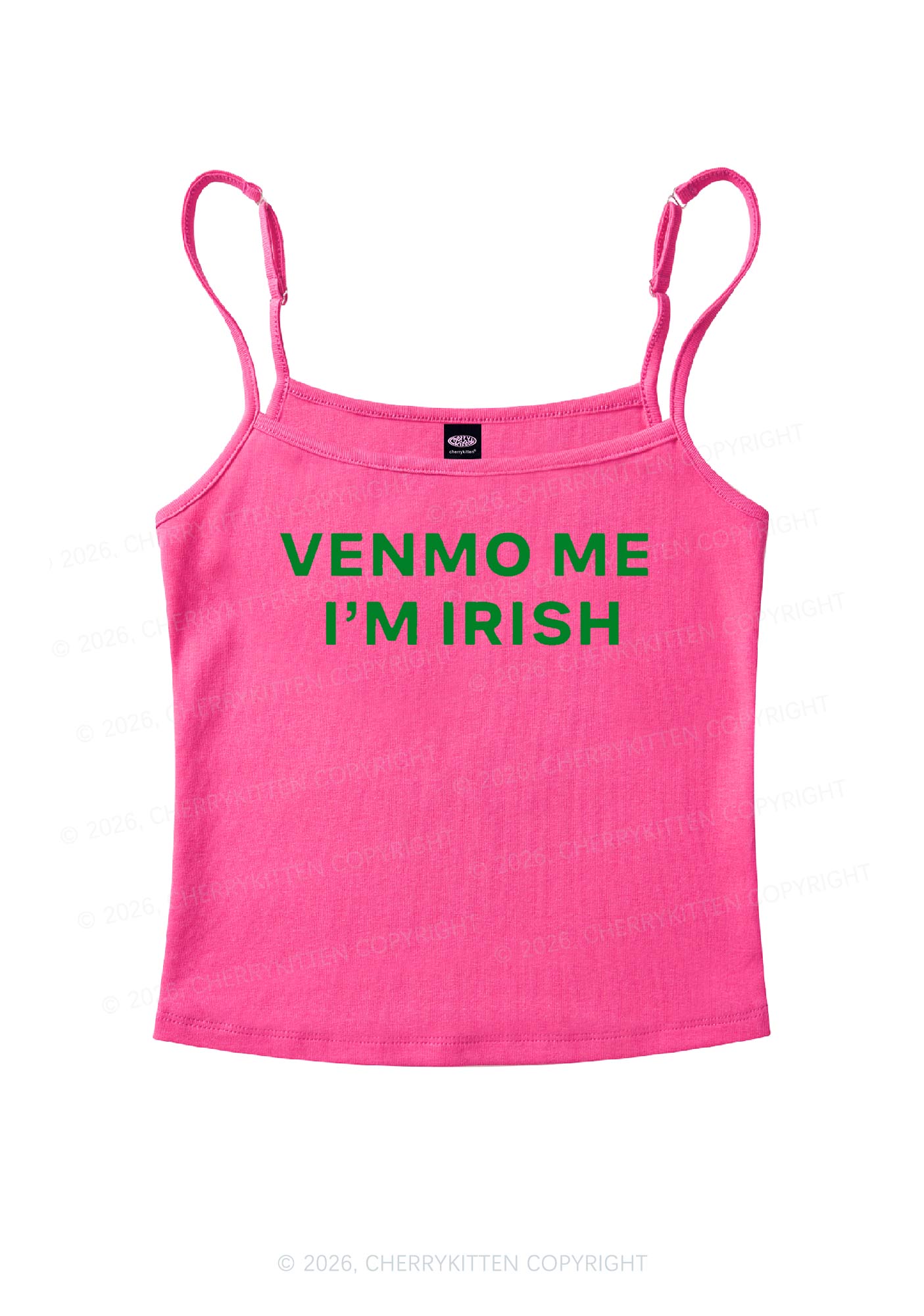 Venmo Me Im Irish St Patricks Y2K Spaghetti Strap Cami Cherrykitten