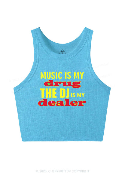 Music Is My Drxg Y2K Crop Tank Top Cherrykitten