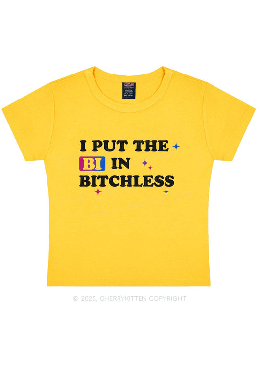 Put BI In Bxxchless Pride Y2K Baby Tee Cherrykitten