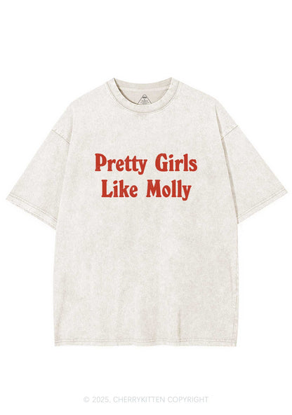 Pretty Girls Like Molly Y2K Washed Tee Cherrykitten