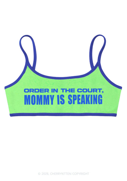 Mommy Is Speaking Y2K Super Crop Cami Cherrykitten