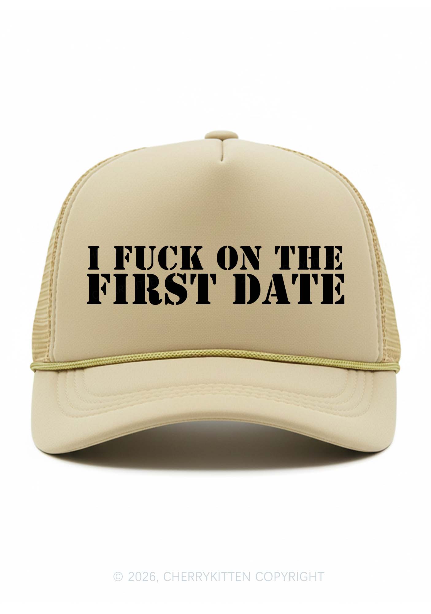 Fxxk On First Date Y2K Trucker Hat Cherrykitten