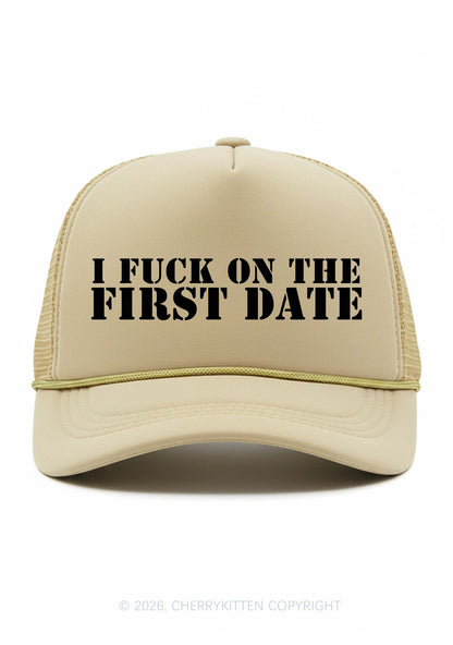 Fxxk On First Date Y2K Trucker Hat Cherrykitten
