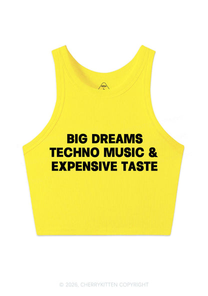 Big Dreams Techno Music Y2K Crop Tank Top Cherrykitten