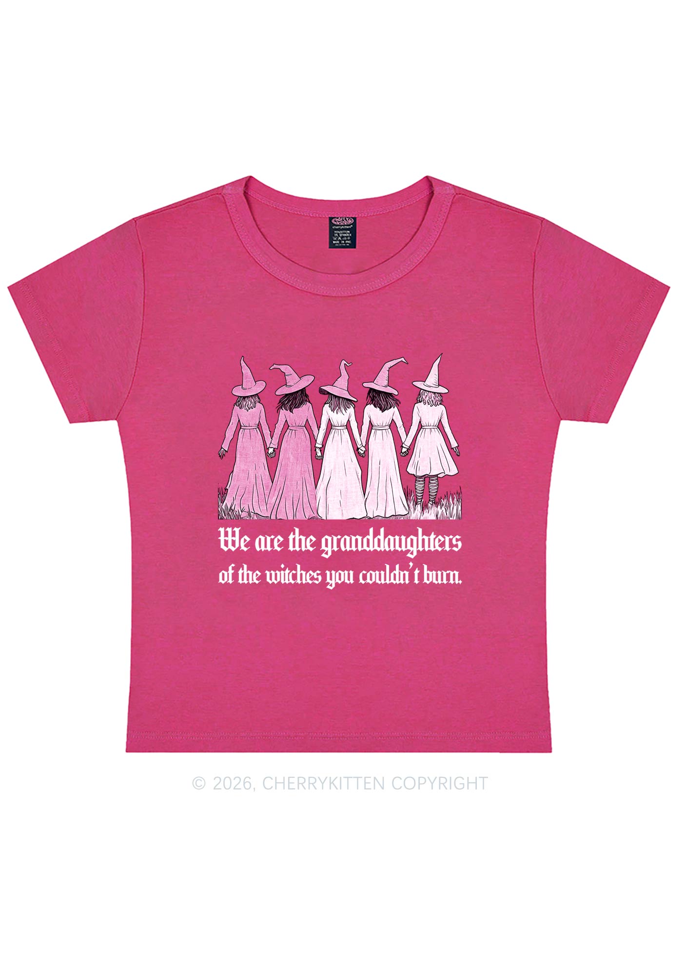 Halloween Witches Granddaughters Y2K Baby Tee Cherrykitten
