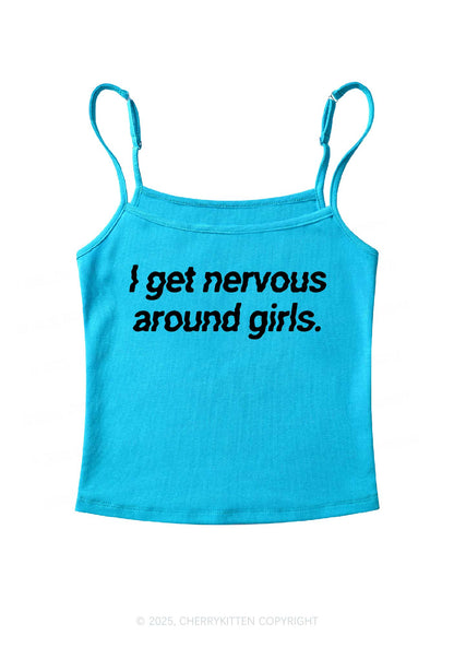 Get Nervous Around Girls Y2K Spaghetti Strap Cami Cherrykitten