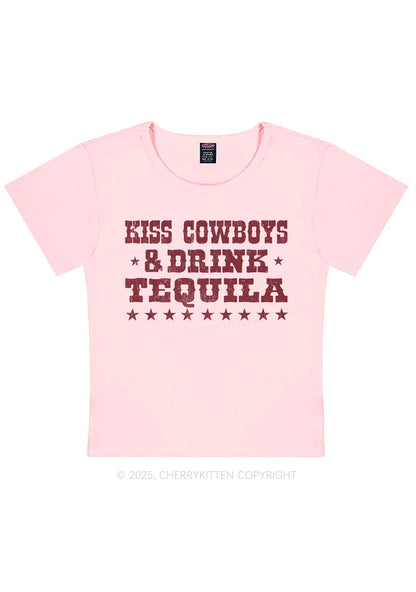 Kiss Cowboys Y2K Baby Tee Cherrykitten