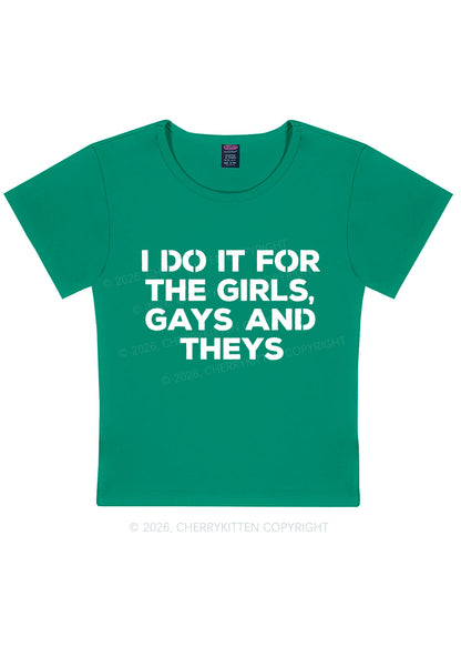 Girls Gays Theys Pride Y2K Baby Tee Cherrykitten