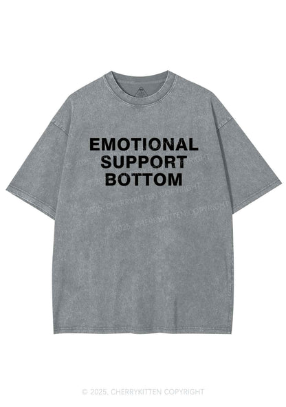 Emotional Support Bottom Pride Y2K Shirts Washed Tee Cherrykitten