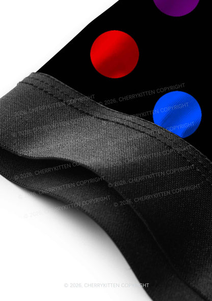 Rainbow Dots On Black Pride Y2K Print Men Boxer Briefs Cherrykitten