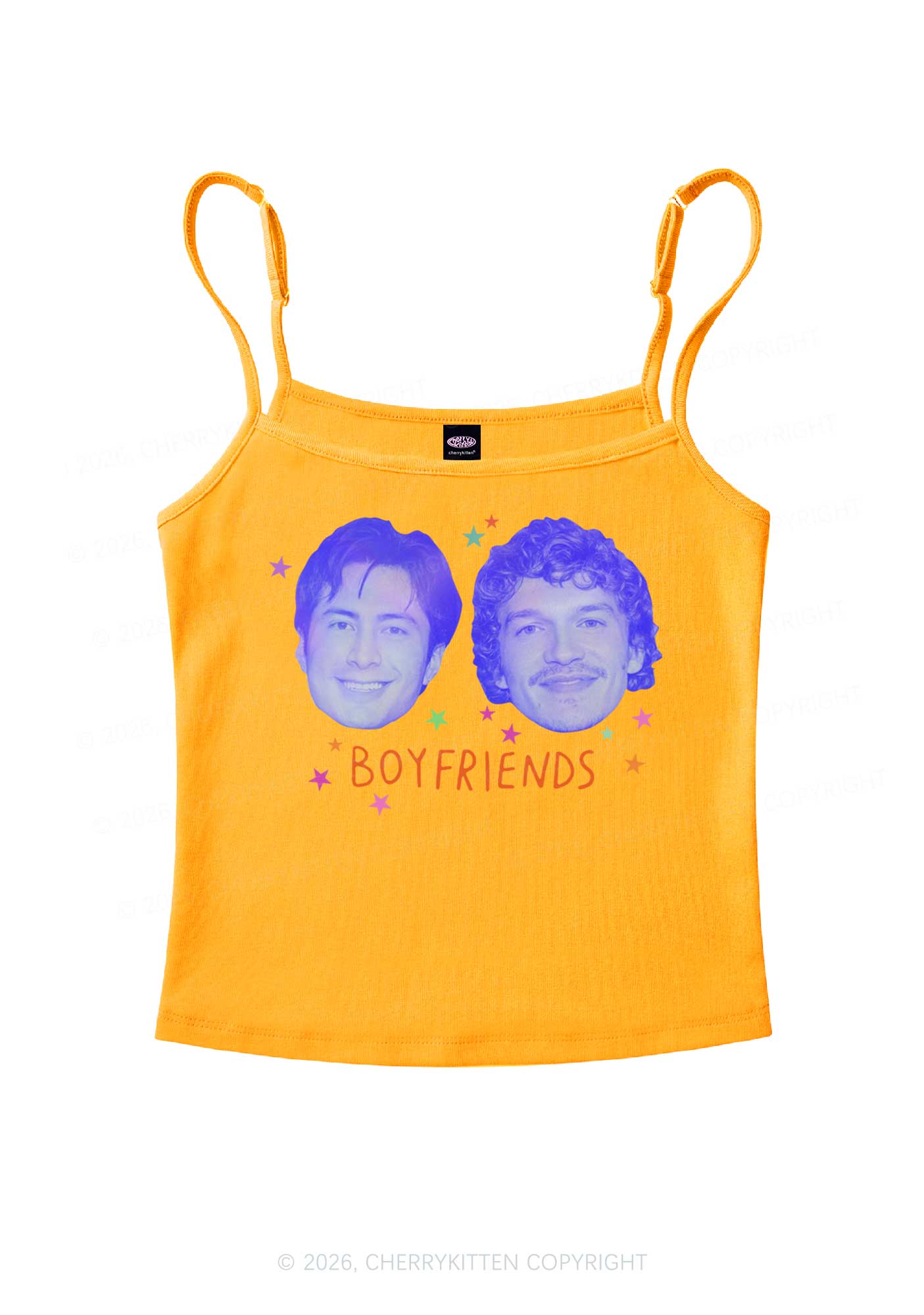 Neon Boyfriends Photo HR Y2K Spaghetti Strap Cami Cherrykitten