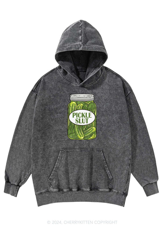 Pickle Slxt Y2K Washed Hoodie Cherrykitten