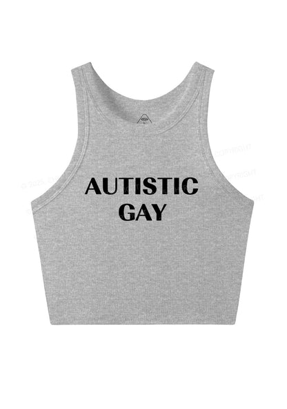 Autistic Gay Pride Y2K Crop Tank Top Cherrykitten