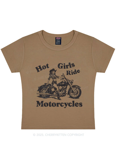 Hot Girls Ride Motorcycles Y2K Baby Tee Cherrykitten