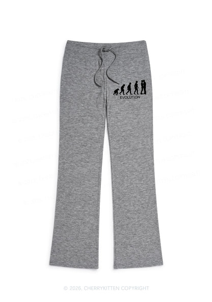 Gay Evolution Pride Y2K Low Rise Drawstring Flare Pants Cherrykitten