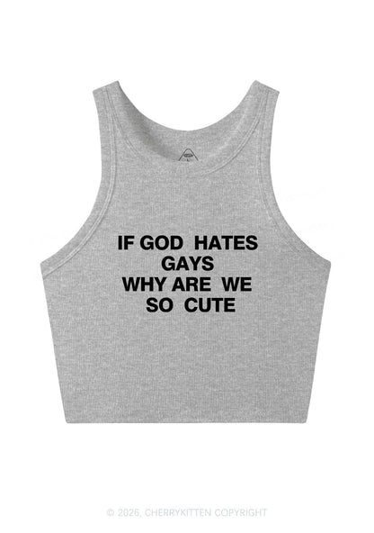 If God Hates Gays Pride Y2K Crop Tank Top Cherrykitten