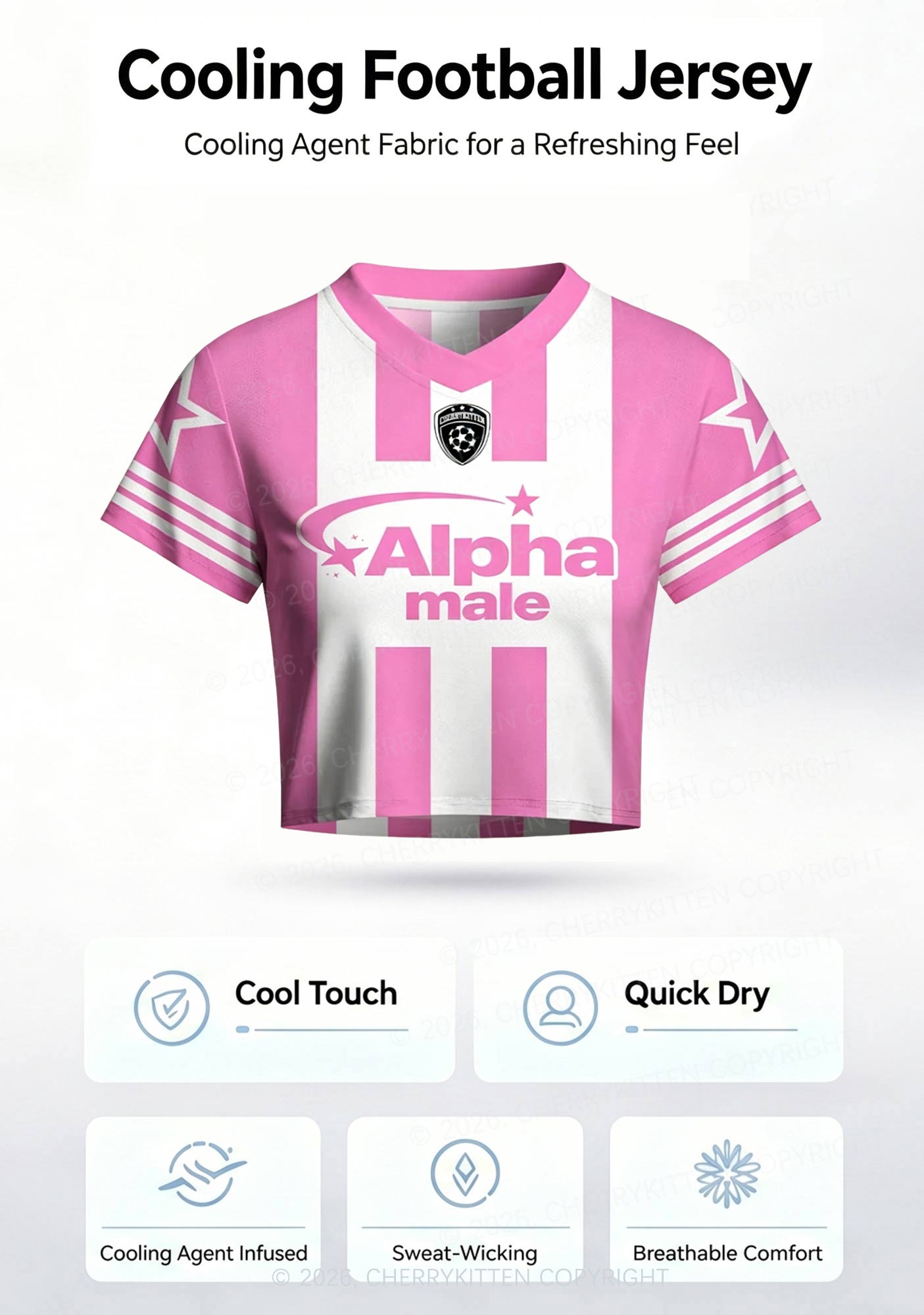 Yellow Pony Y2K Crop Football Jersey Shirts Cherrykitten