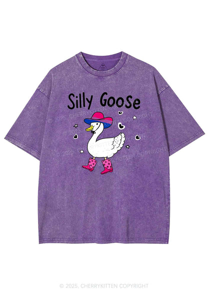 Silly Goose Bisexual Pride Y2K Shirts Washed Tee Cherrykitten