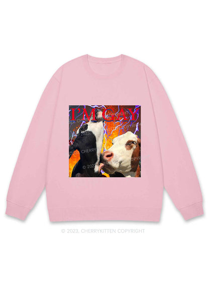 Gay Cow Play Y2K Sweatshirt Cherrykitten