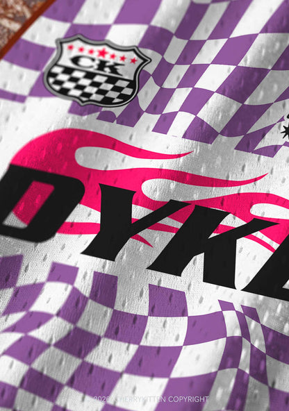 Purple Plaid Dyke Pride Y2K Sport Jersey Tank Cherrykitten