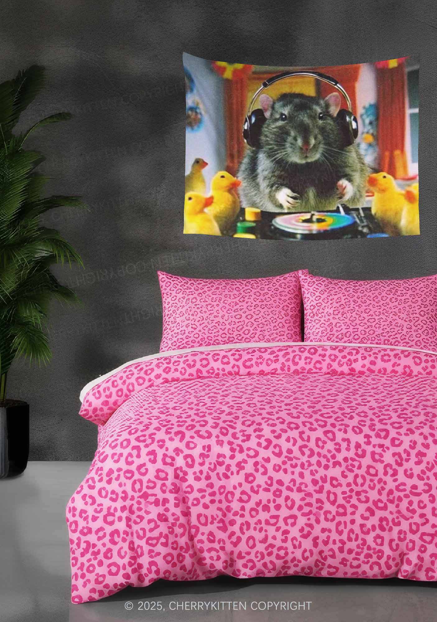 DJ Rat Duck Flag Y2K Tapestry Cherrykitten