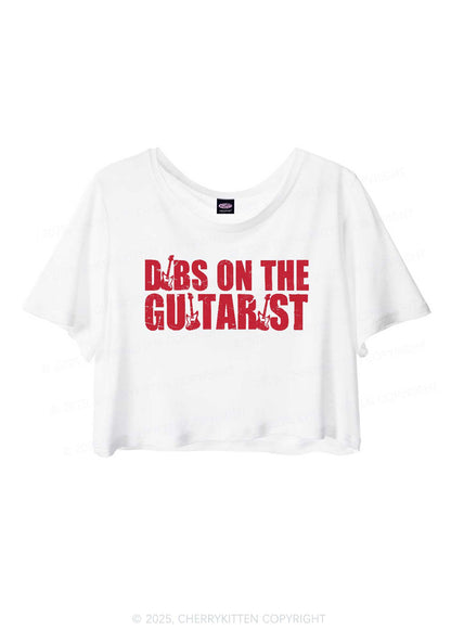 Dibs On The Guitarist Y2K Sheer Crop Tee Cherrykitten