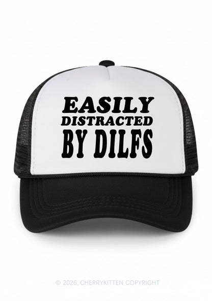 Easily Distracted By Dxxfs Y2K Colorblock Trucker Hat Cherrykitten