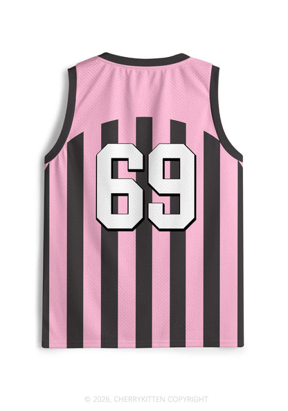 Pink Stripes She Them Txtties Pride Y2K Sport Jersey Tank Cherrykitten