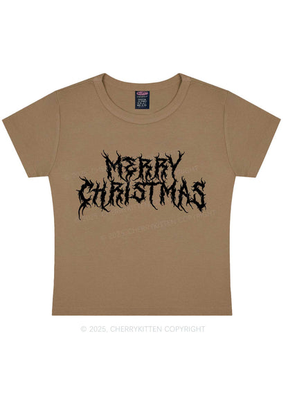 Merry Christmas Y2K Baby Tee Cherrykitten