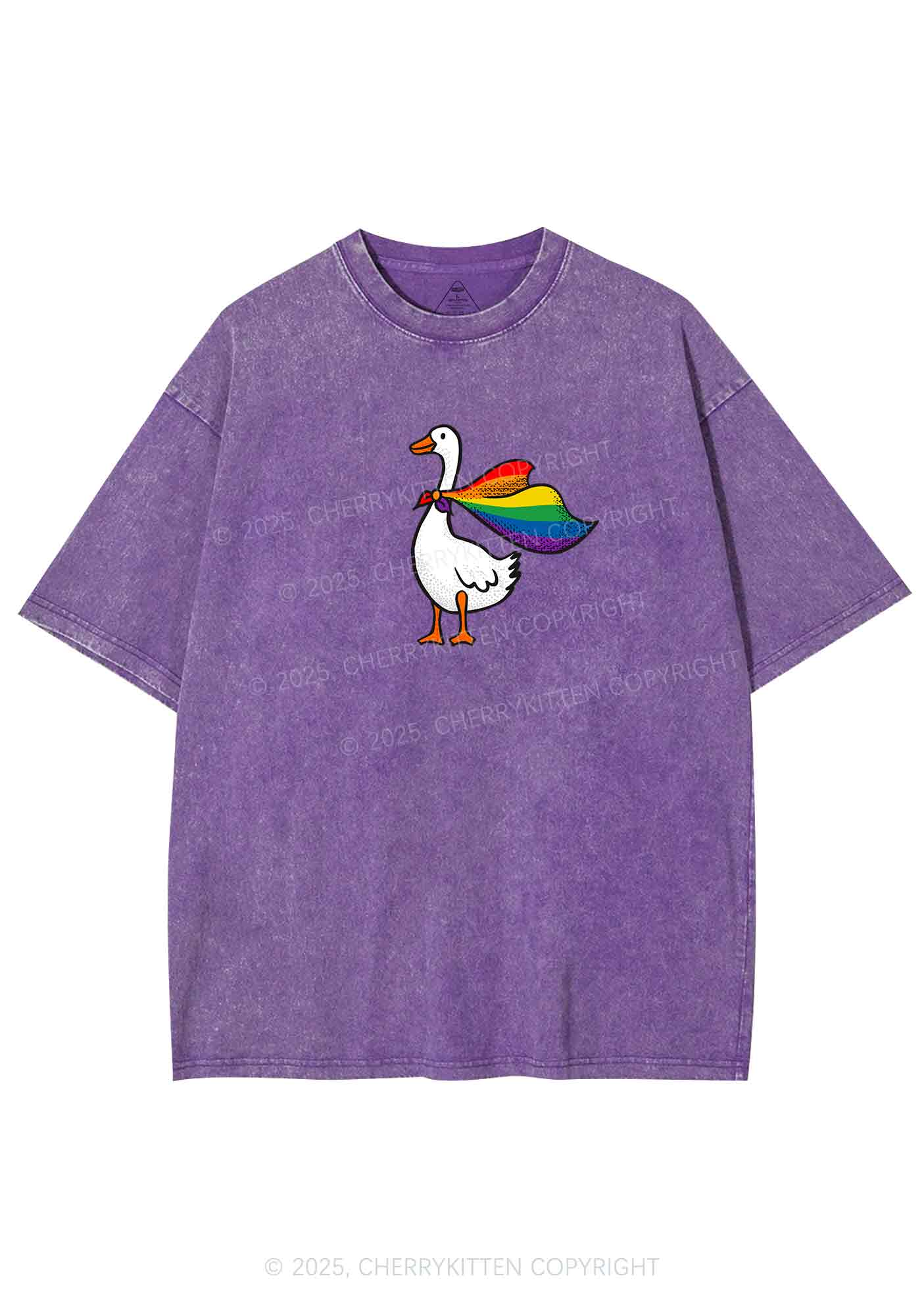 Pride Goose Y2K Shirts Washed Tee Cherrykitten